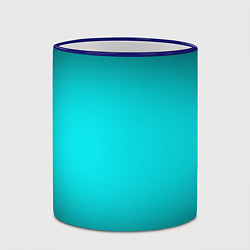 Кружка 3D Неоновый синий градиент, цвет: 3D-синий кант — фото 2