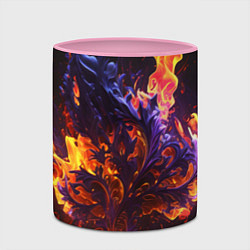 Кружка 3D Текстура огня, цвет: 3D-белый + розовый — фото 2