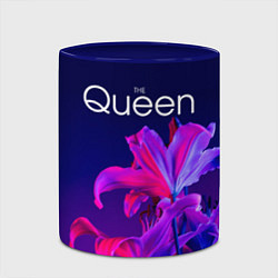 Кружка 3D The Queen Королева и цветы, цвет: 3D-белый + синий — фото 2