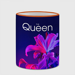 Кружка 3D The Queen Королева и цветы, цвет: 3D-оранжевый кант — фото 2