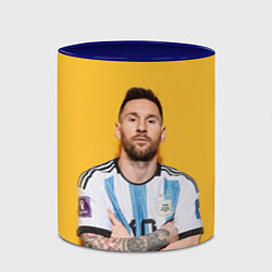 Кружка 3D Lionel Messi 10, цвет: 3D-белый + синий — фото 2