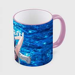 Кружка цветная Е Лань на фоне воды