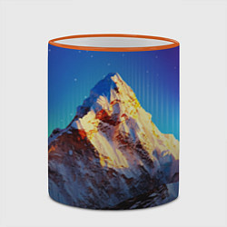 Кружка 3D Космический эверест, цвет: 3D-оранжевый кант — фото 2