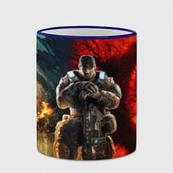 Кружка 3D Gears of War Маркус Феникс, цвет: 3D-синий кант — фото 2