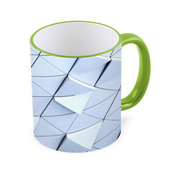 Кружка 3D Metalic triangle stiil, цвет: 3D-светло-зеленый кант
