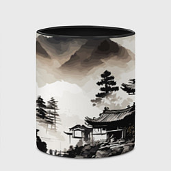 Кружка 3D Японская деревушка, цвет: 3D-белый + черный — фото 2