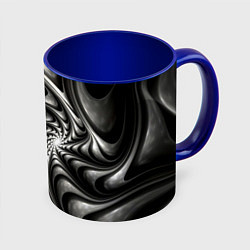 Кружка 3D Abstract fractal grey, цвет: 3D-белый + синий