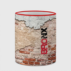 Кружка 3D Старая кирпичная стена - Бронкс, цвет: 3D-красный кант — фото 2
