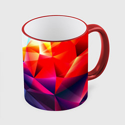 Кружка 3D Poly stiil collection, цвет: 3D-красный кант