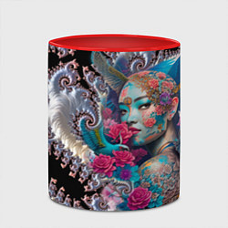 Кружка 3D Japanese beauty - irezumi, цвет: 3D-белый + красный — фото 2