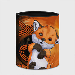 Кружка 3D Fox cub, цвет: 3D-белый + черный — фото 2