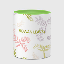 Кружка 3D Rowan leaves, цвет: 3D-белый + светло-зеленый — фото 2