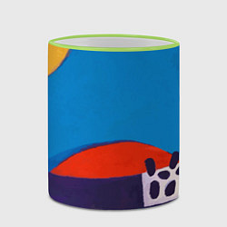 Кружка 3D Art object in blue, цвет: 3D-светло-зеленый кант — фото 2