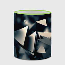 Кружка 3D Dark abstraction, цвет: 3D-светло-зеленый кант — фото 2