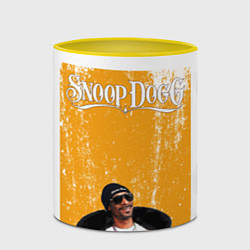 Кружка 3D Американский рэппер Snoop Dogg, цвет: 3D-белый + желтый — фото 2