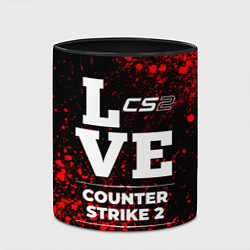 Кружка 3D Counter Strike 2 love классика, цвет: 3D-белый + черный — фото 2