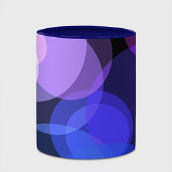 Кружка 3D Цветные диски, цвет: 3D-белый + синий — фото 2