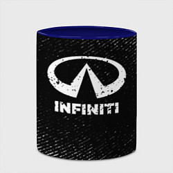 Кружка 3D Infiniti с потертостями на темном фоне, цвет: 3D-белый + синий — фото 2