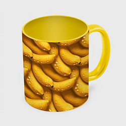 Кружка цветная Сочная текстура из бананов