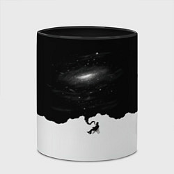 Кружка 3D Черно-белая галактика, цвет: 3D-белый + черный — фото 2