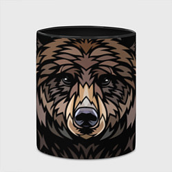 Кружка 3D Медведь в этническом стиле, цвет: 3D-белый + черный — фото 2