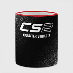 Кружка 3D Counter Strike 2 glitch на темном фоне, цвет: 3D-красный кант — фото 2