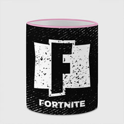 Кружка 3D Fortnite с потертостями на темном фоне, цвет: 3D-розовый кант — фото 2