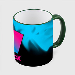 Кружка 3D Roblox - neon gradient, цвет: 3D-зеленый кант