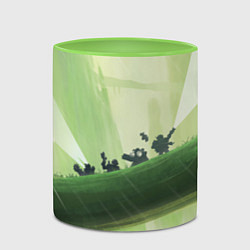 Кружка 3D Приключения Deep Rock Galactic, цвет: 3D-белый + светло-зеленый — фото 2