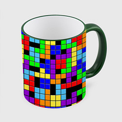 Кружка цветная Тетрис цветные блоки