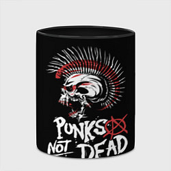 Кружка 3D Punks not dead - анархия, цвет: 3D-белый + черный — фото 2