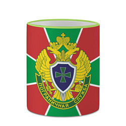 Кружка 3D Пограничная служба - герб ПВ, цвет: 3D-светло-зеленый кант — фото 2