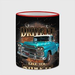 Кружка 3D Пикап Chevrolet Apache 3100 1959 года, цвет: 3D-красный кант — фото 2