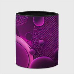 Кружка 3D Фиолетовые шары, цвет: 3D-белый + черный — фото 2