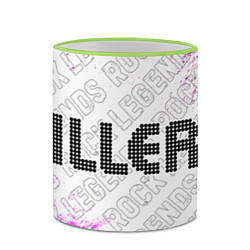 Кружка 3D The Killers rock legends: надпись и символ, цвет: 3D-светло-зеленый кант — фото 2