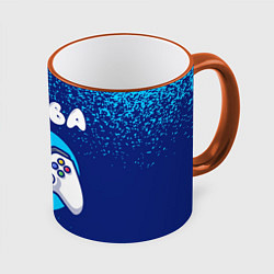 Кружка 3D Слава геймер, цвет: 3D-оранжевый кант