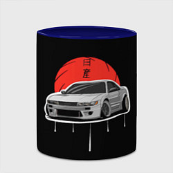 Кружка 3D Nissan Silvia S14 - Japan style, цвет: 3D-белый + синий — фото 2