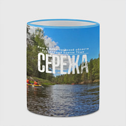 Кружка 3D Сплав по русским рекам, цвет: 3D-небесно-голубой кант — фото 2