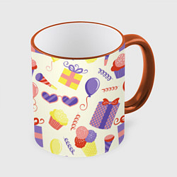 Кружка 3D Holiday, цвет: 3D-оранжевый кант