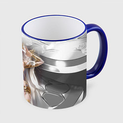 Кружка цветная Аниме девушка в откровенном костюме