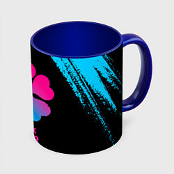 Кружка 3D Black Clover - neon gradient, цвет: 3D-белый + синий