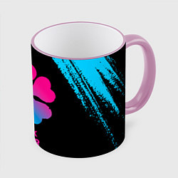 Кружка 3D Black Clover - neon gradient, цвет: 3D-розовый кант
