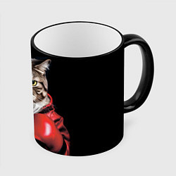 Кружка цветная Cat boxing