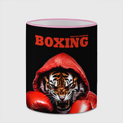 Кружка 3D Boxing tiger, цвет: 3D-розовый кант — фото 2