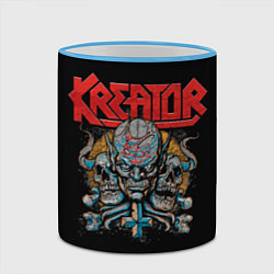 Кружка 3D Kreator - трэш-метал, цвет: 3D-небесно-голубой кант — фото 2
