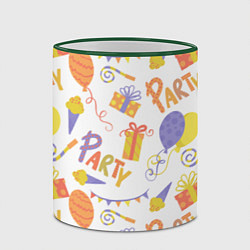 Кружка 3D Party style, цвет: 3D-зеленый кант — фото 2