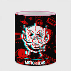 Кружка 3D Motorhead rock glitch, цвет: 3D-розовый кант — фото 2
