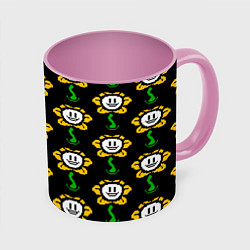 Кружка цветная Undertale - flowey smile