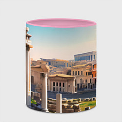 Кружка 3D Руины Рима, цвет: 3D-белый + розовый — фото 2