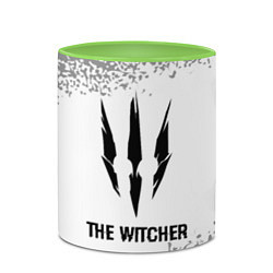 Кружка 3D The Witcher glitch на светлом фоне, цвет: 3D-белый + светло-зеленый — фото 2
